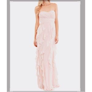 Badgley Mischa Strapless Ruffled Dress